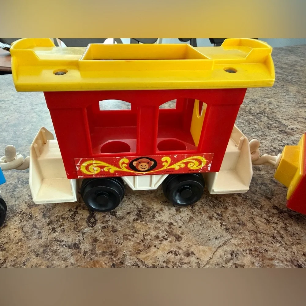 Vintage Fisher-Price Colorful Circus Train Set